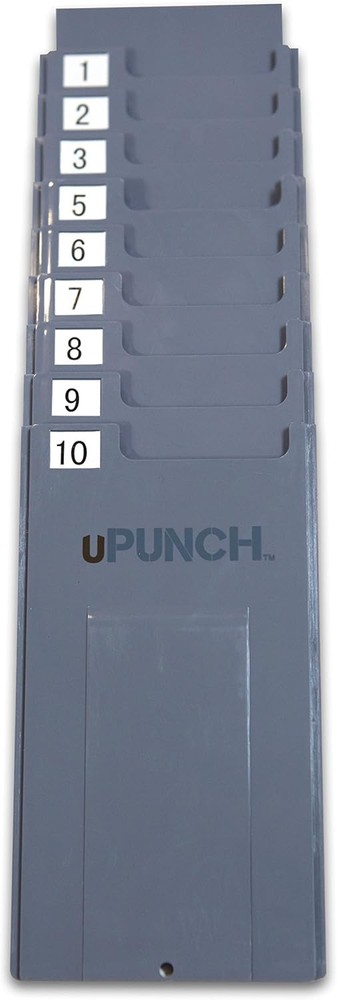 uPunch HNTCR10 Time Card Rack Gray
