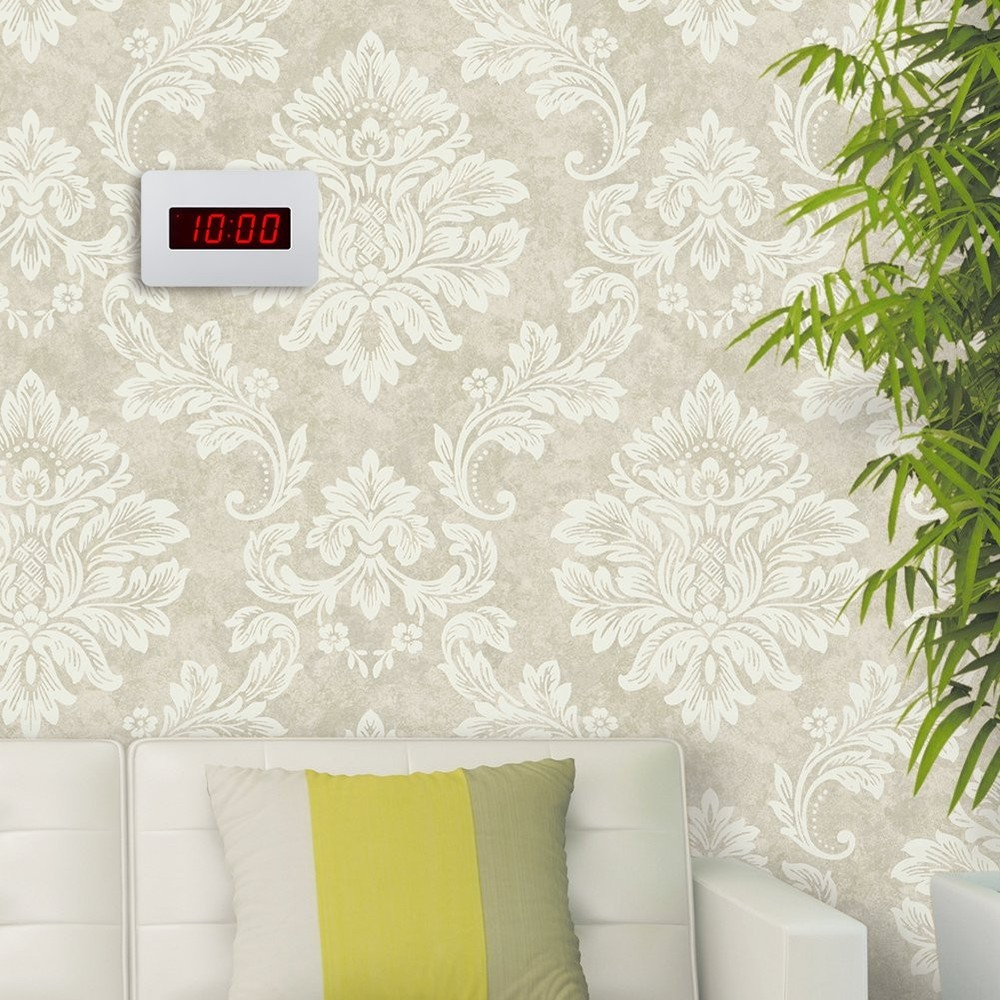 Digital Wall Clock Battery Operated with LED Display, Wall Clock with Backlig...