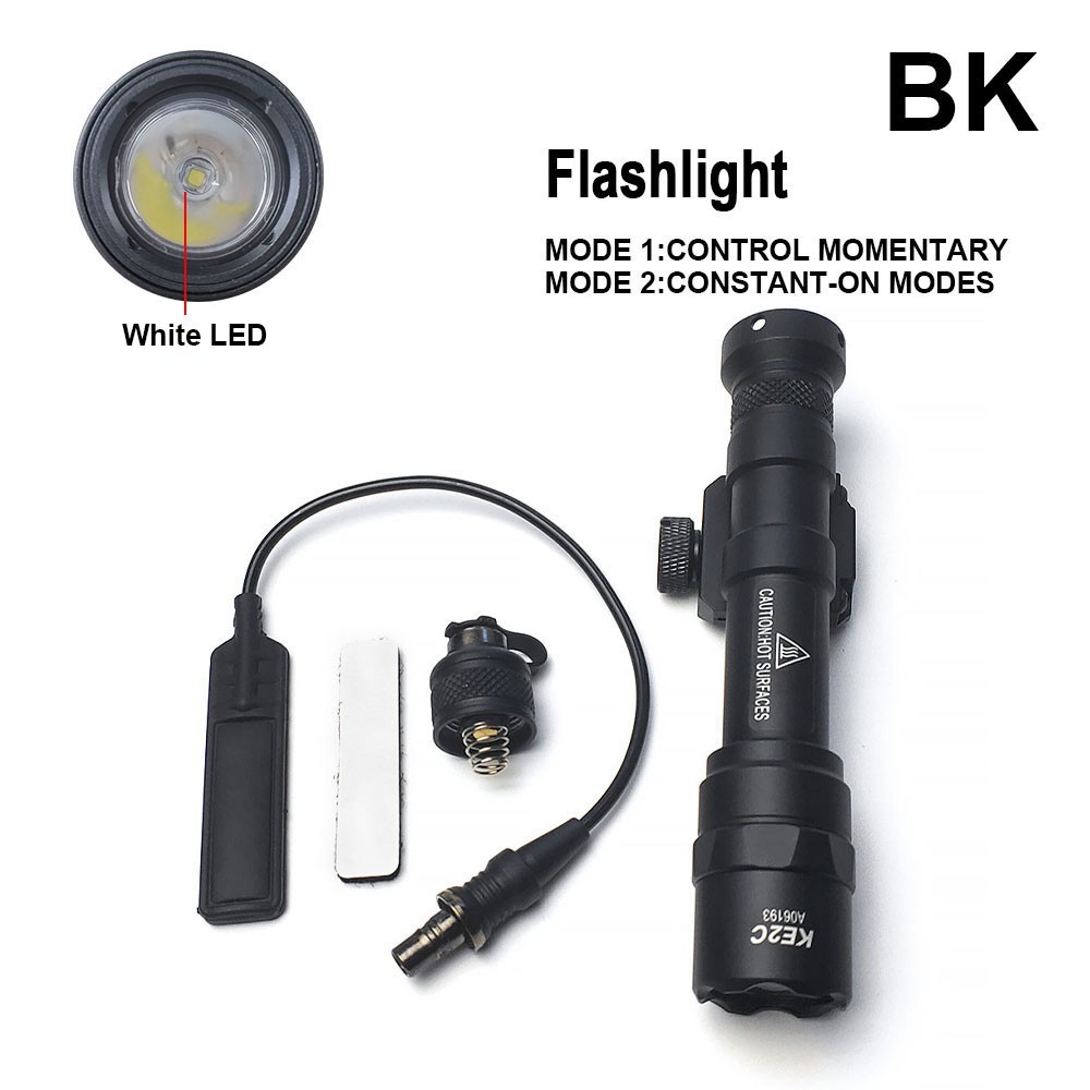Tactical Picatinny Flashlight M600B W/ Remote Pressure Switch + light Switch US