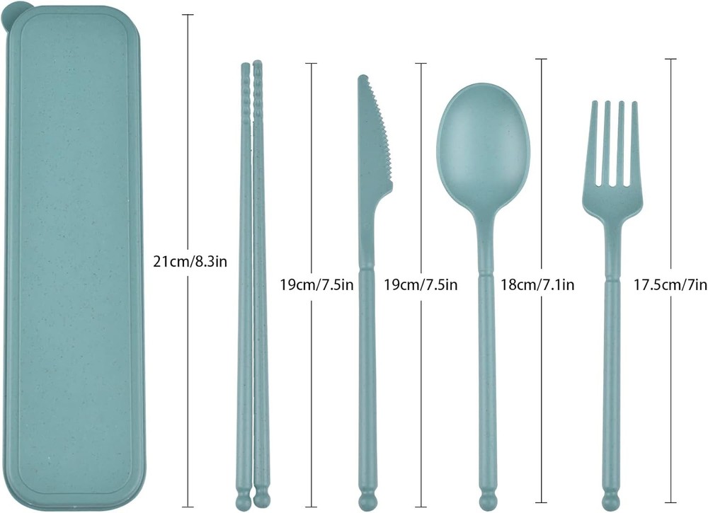 Camping Utensil Set, Reusable Utensils Set with Case