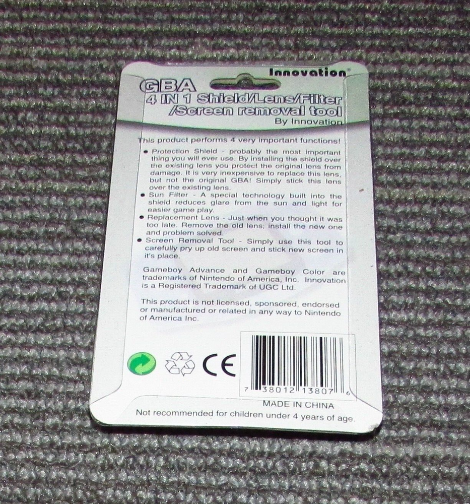 Game Boy Advance Replacement Lens with Removal Tool (Innovation) Fast Shipping