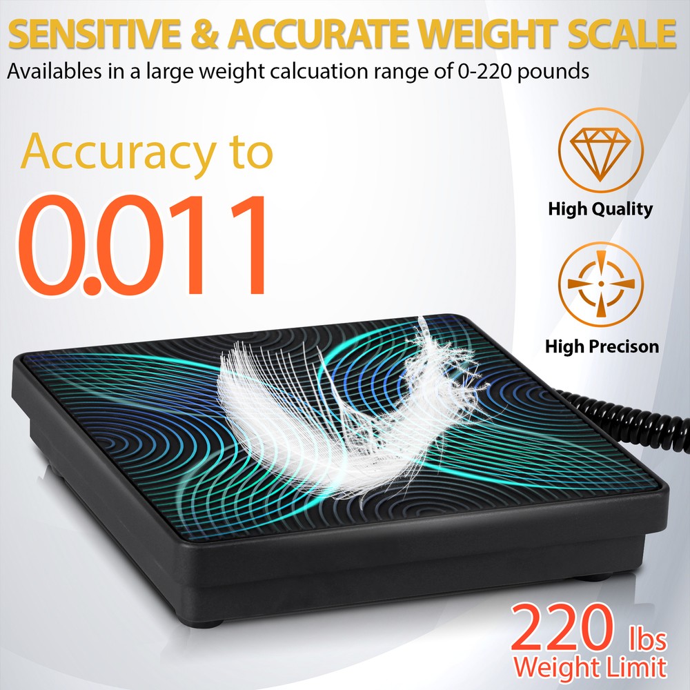 220 lbs Electronic A/C HVAC Refrigerant Charging Digital Weight Scale with Case
