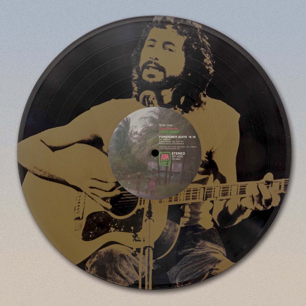 Cat Stevens 12" Black vinyl LP laser etched wall art