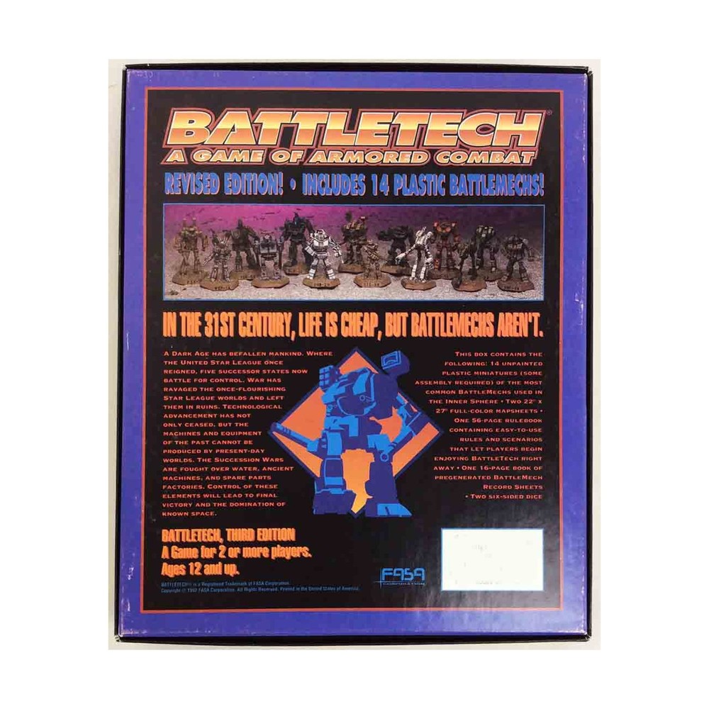 FASA Battletech Core Box Set Battletech (3rd Ed) - No Figures VG/VG+