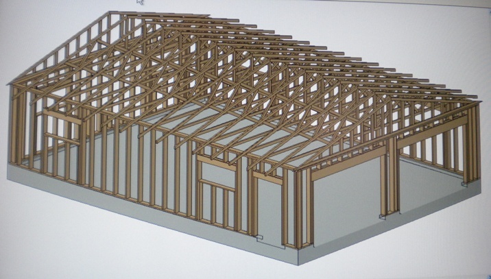 PERMIT READY 24' X 32' GARAGE PLAN DRAWN TO SCALE BLUEPRINTS AND MATERIALS LIST