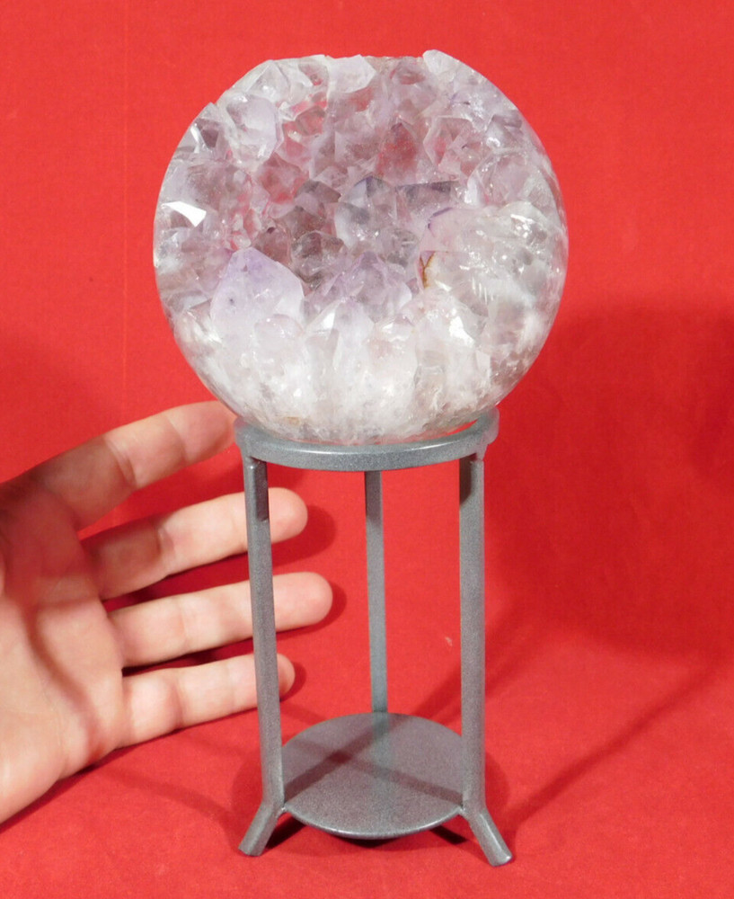Sphere Display Stand Dark Silver Tall Medium Size