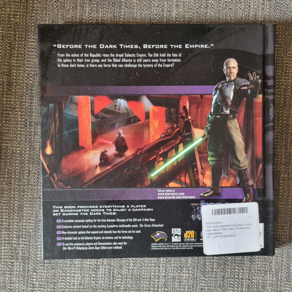 Star Wars: The Force Unleashed Campaign Guide - Hardcover RPG Book