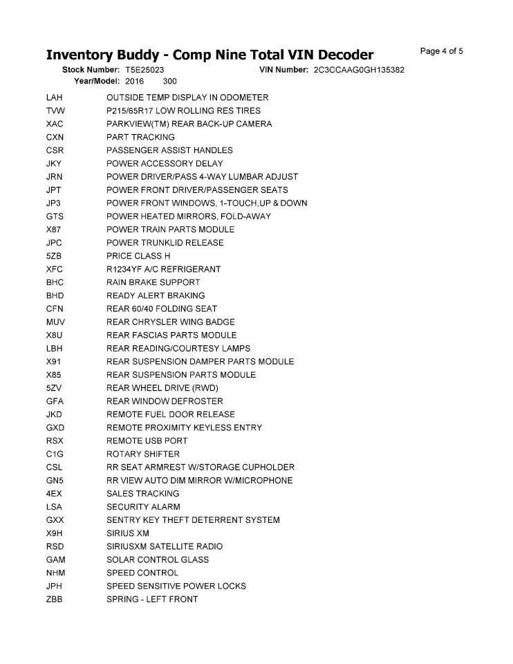 300 2016 Transmission Shift 928696