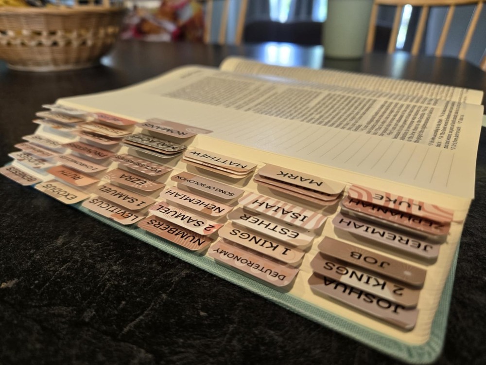 Bible Tabs - Large Print, Boho Theme, Easy Navigation for Study Bibles, for All