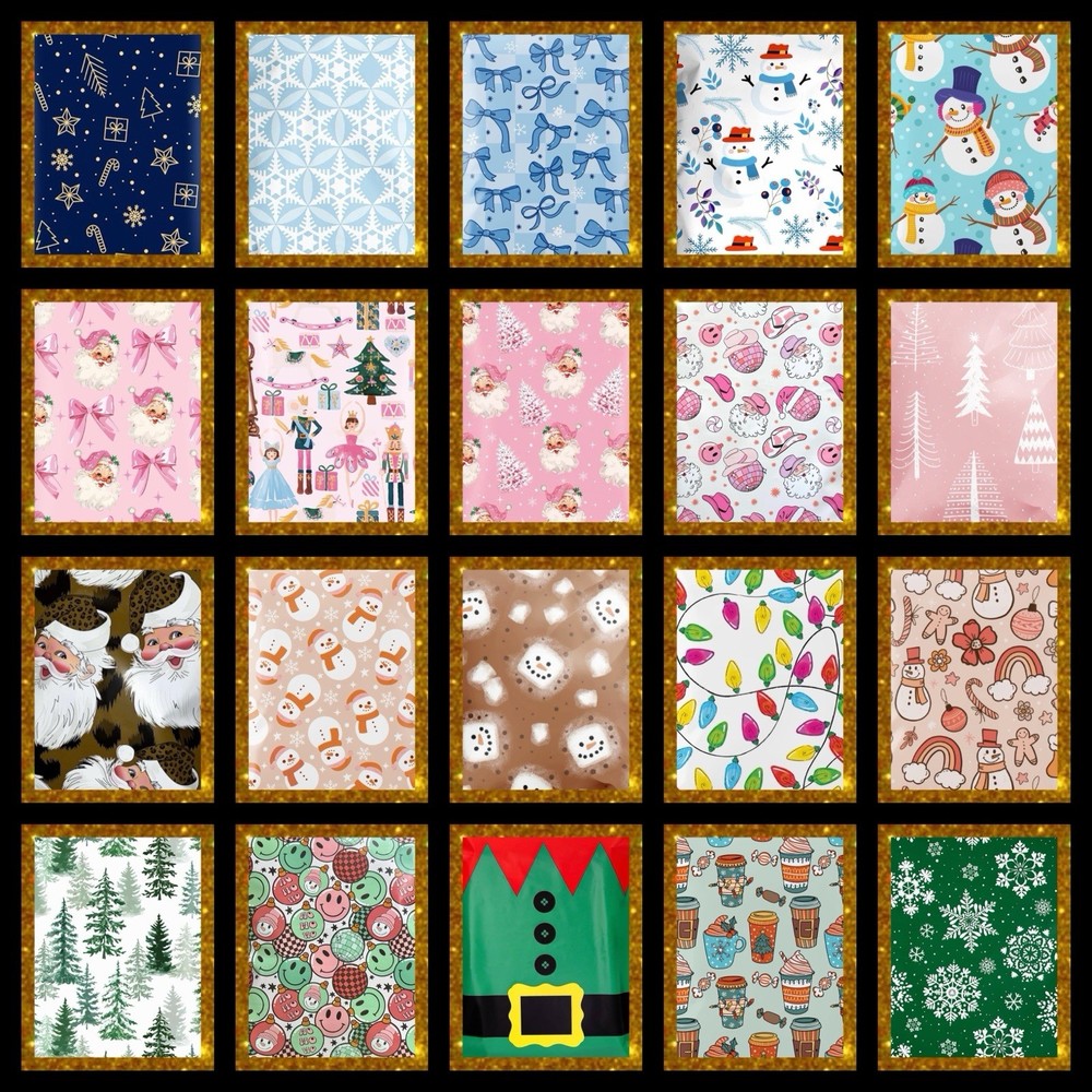 Poly Mailers Christmas Holiday Assortment 10x13