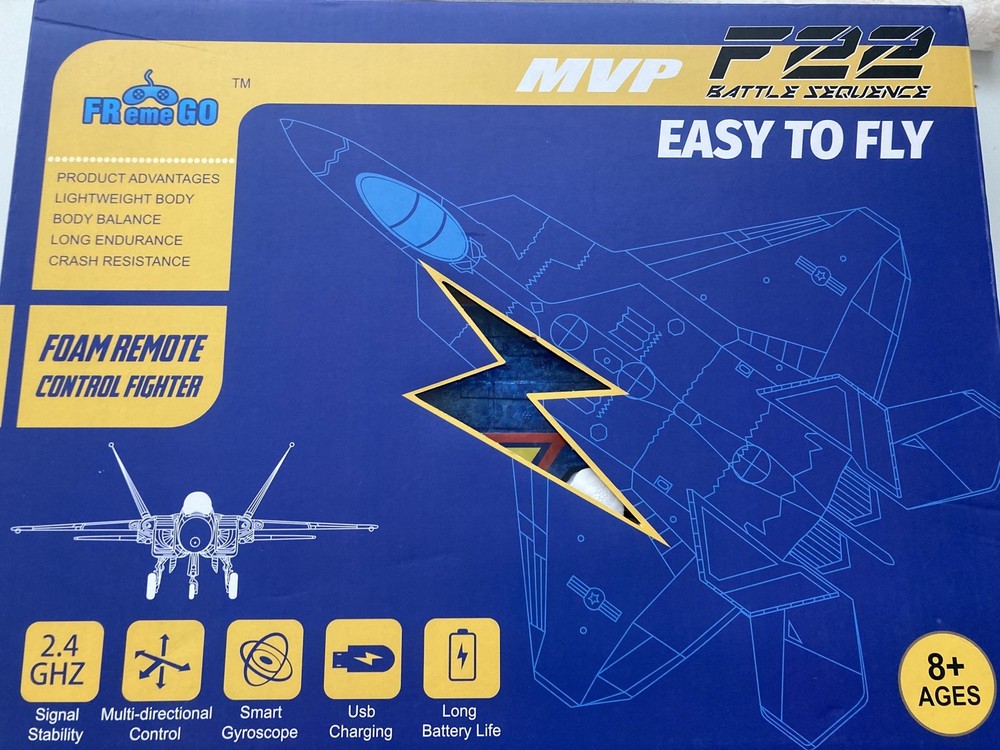 Remote Control Airplane Jet with Controller Blue