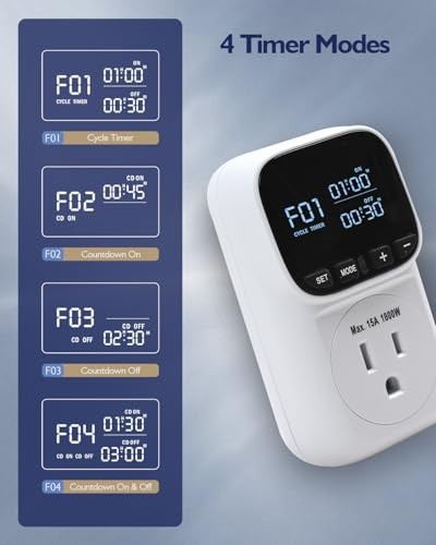 Digital Temperature Controller, Heating & Cooling Thermostat Plug Outlet, White