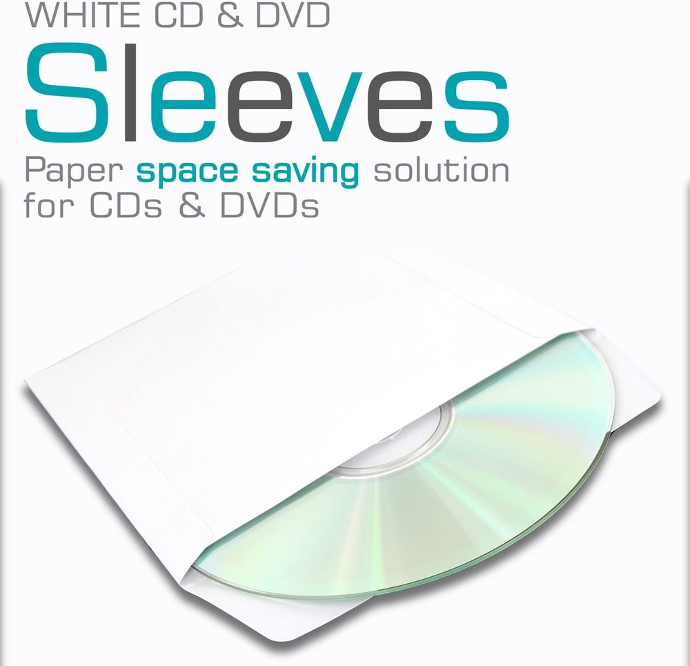 Maxell CD/DVD Storage Sleeves White