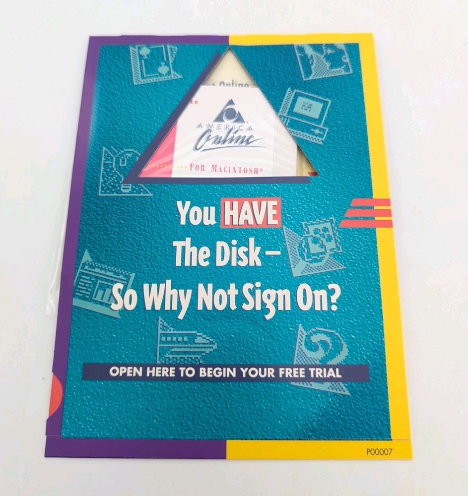 AOL Macintosh Free Trial Floppy Disk Vintage Computing
