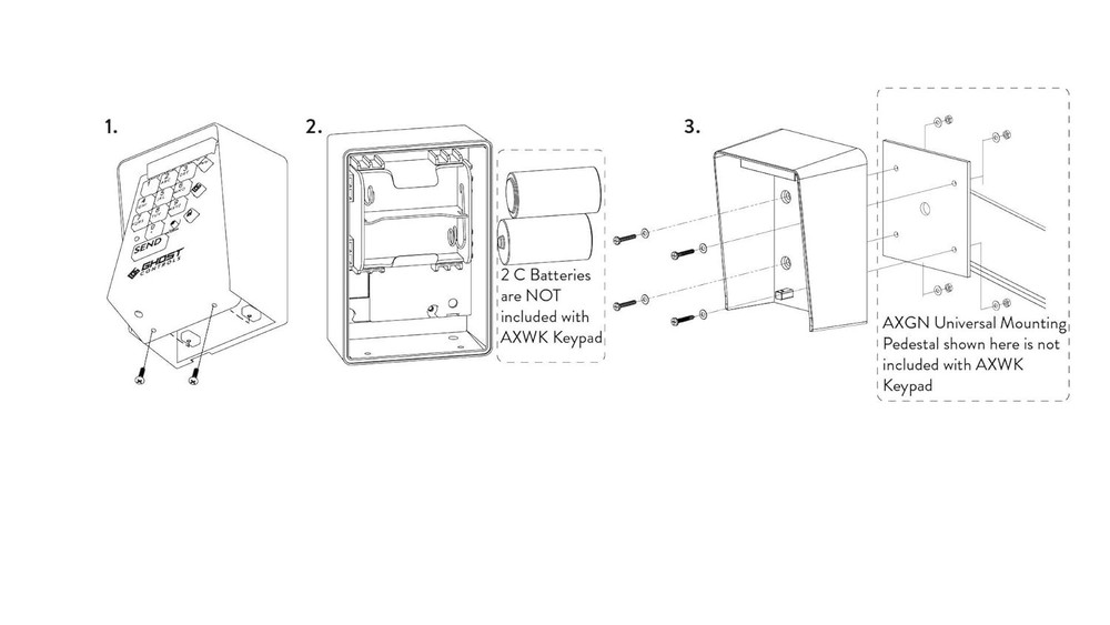Versatile Wireless Keypad for Gates - Includes Partymode and Vacation Features