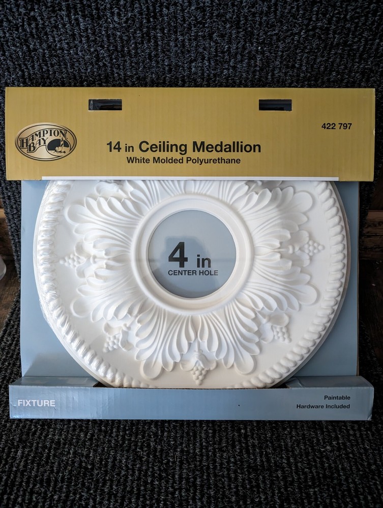 Hampton Bay Bellezza 14" Ceiling Medallion - White