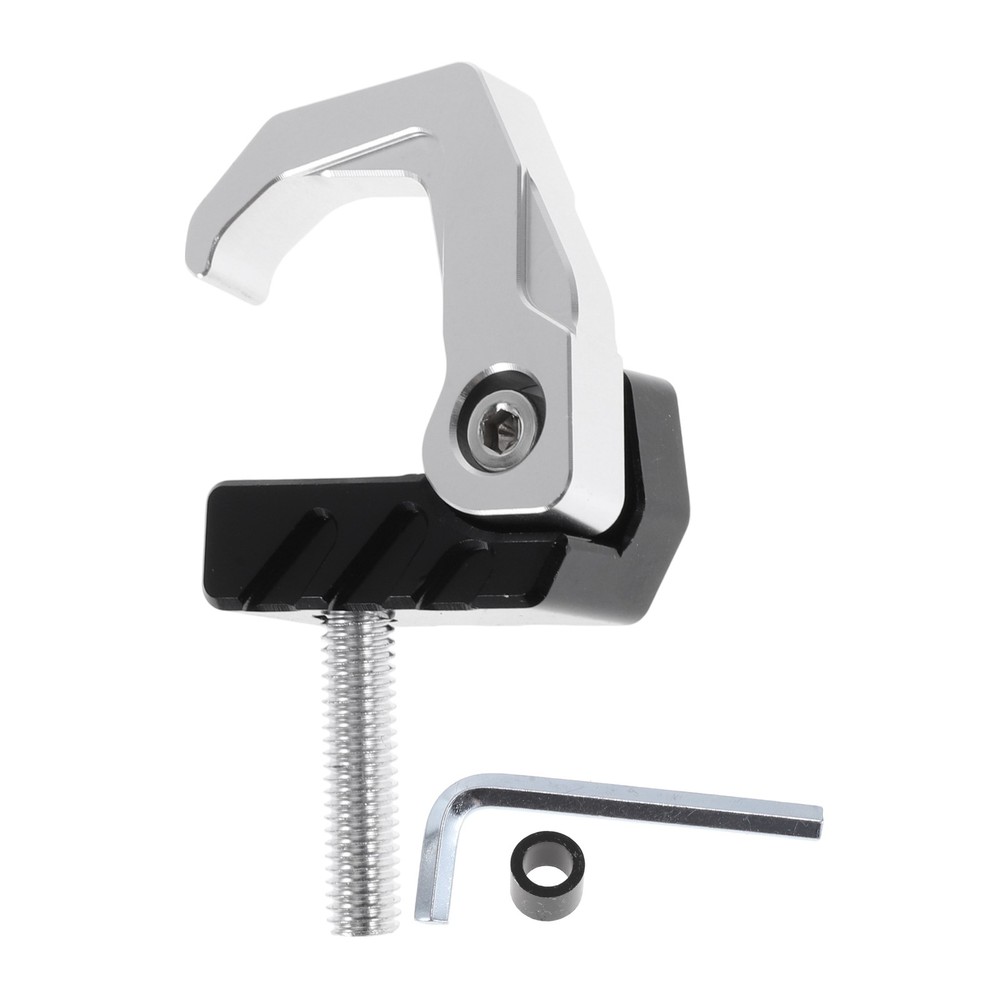 Motorcycle storage hook 42mm silver/black