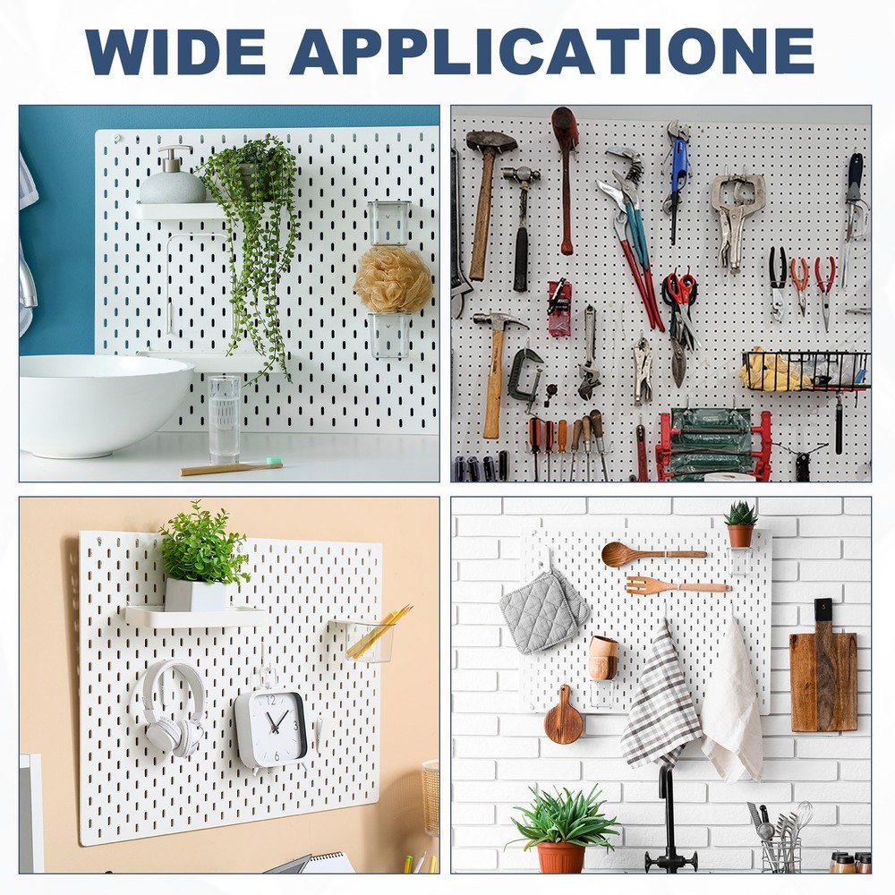 30Pcs Slat Wall Panel Hooks, 7 Inch Gridwall Hook for Tool Storage, White