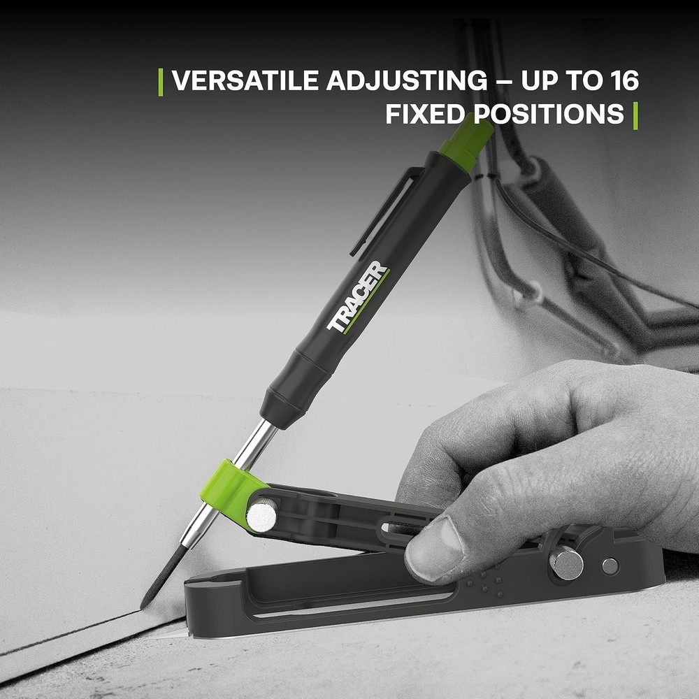 Engraving tool set comprising deep-hole pencil and replacement lead cartridge