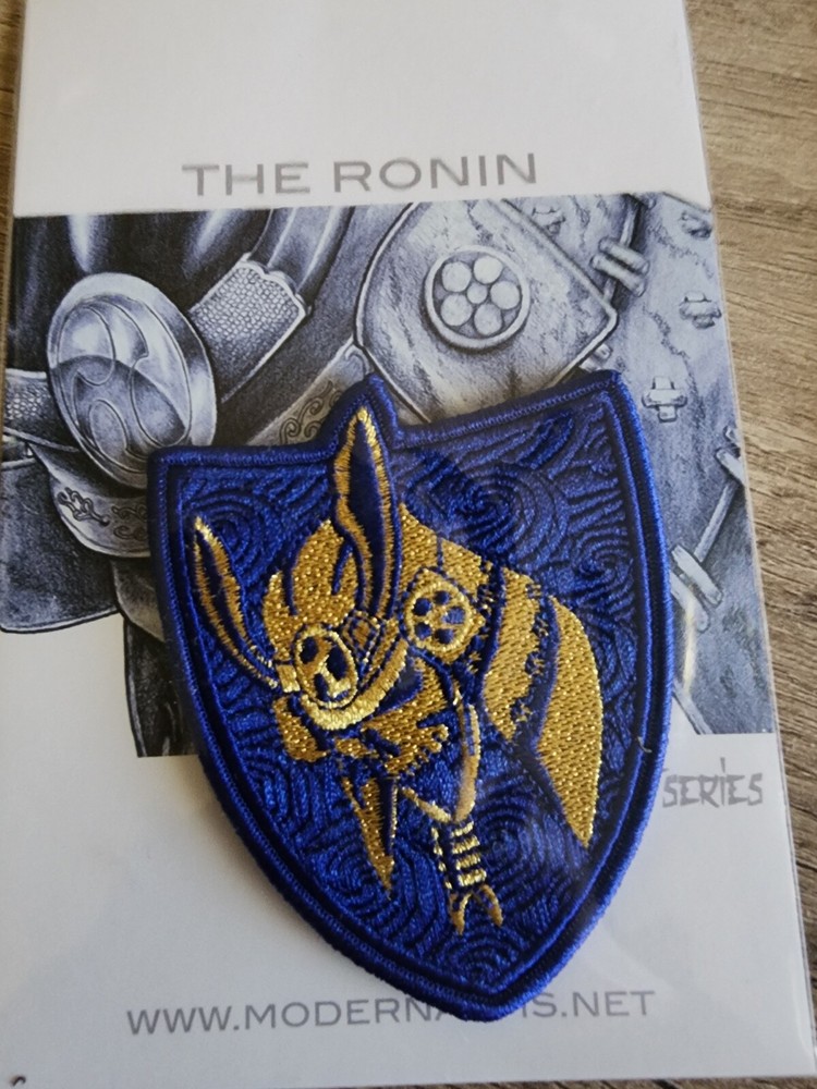 Modern Arms Quilted Ronin blue gold patch