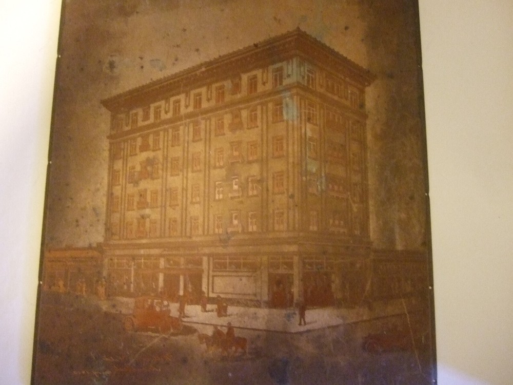 Architectural Copper Engraving Artist Signed 1918 Building