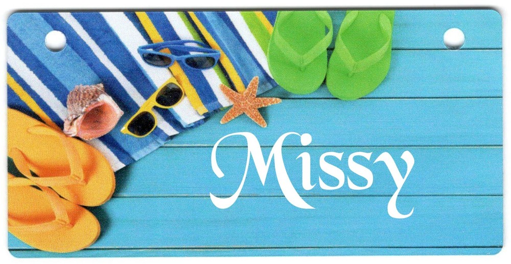 Beachware Design  Personalized 5" x 2.5" Dog Crate Tag