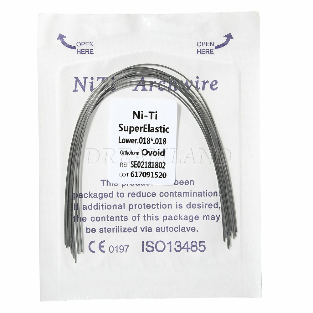 10 Packs Dental Ortho Niti Rectangular Arch Wire Super Elastic / Mini Brackets