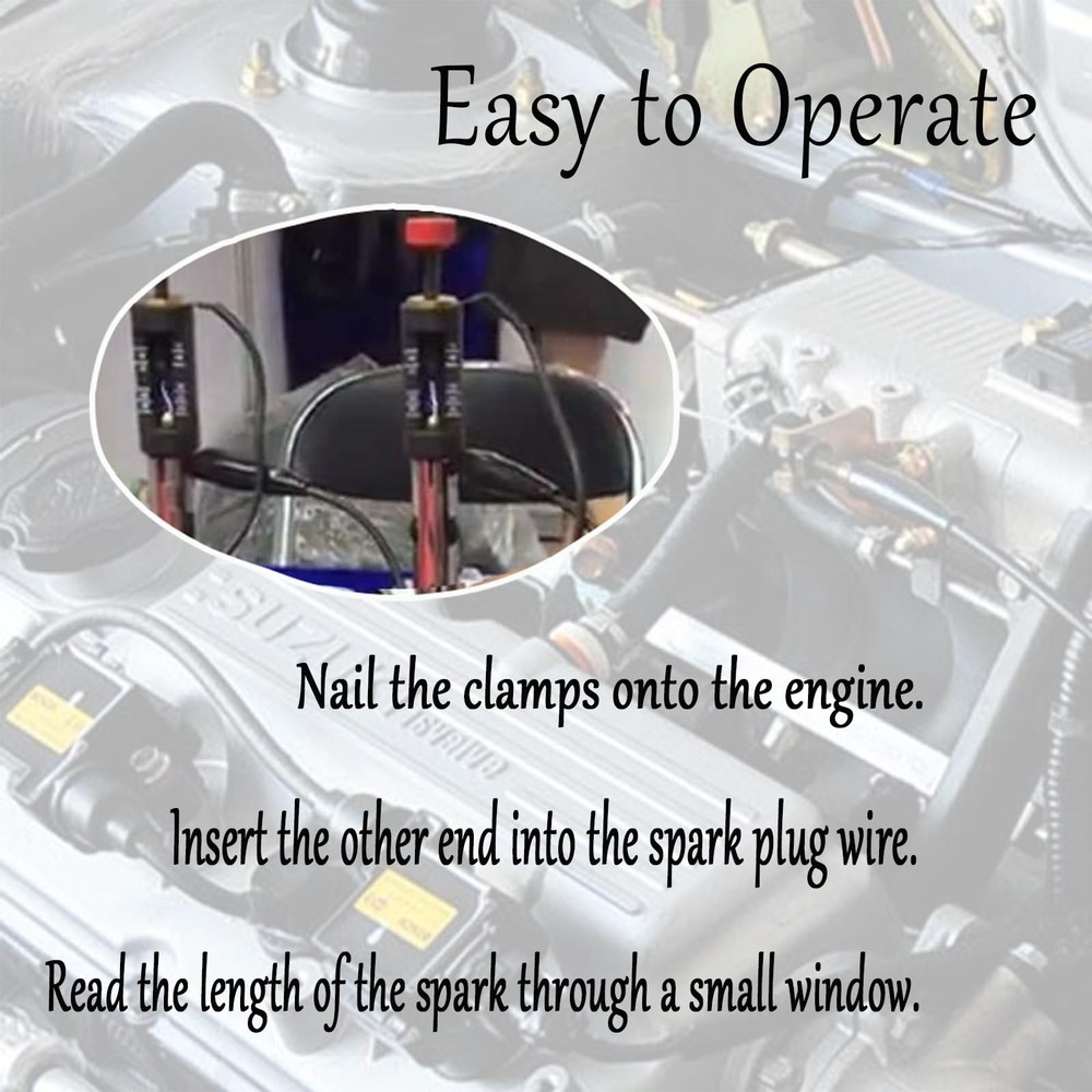 Spark Plug Tester Adjustable Car Ignition System Coil Tester Coil on Plug Spa...