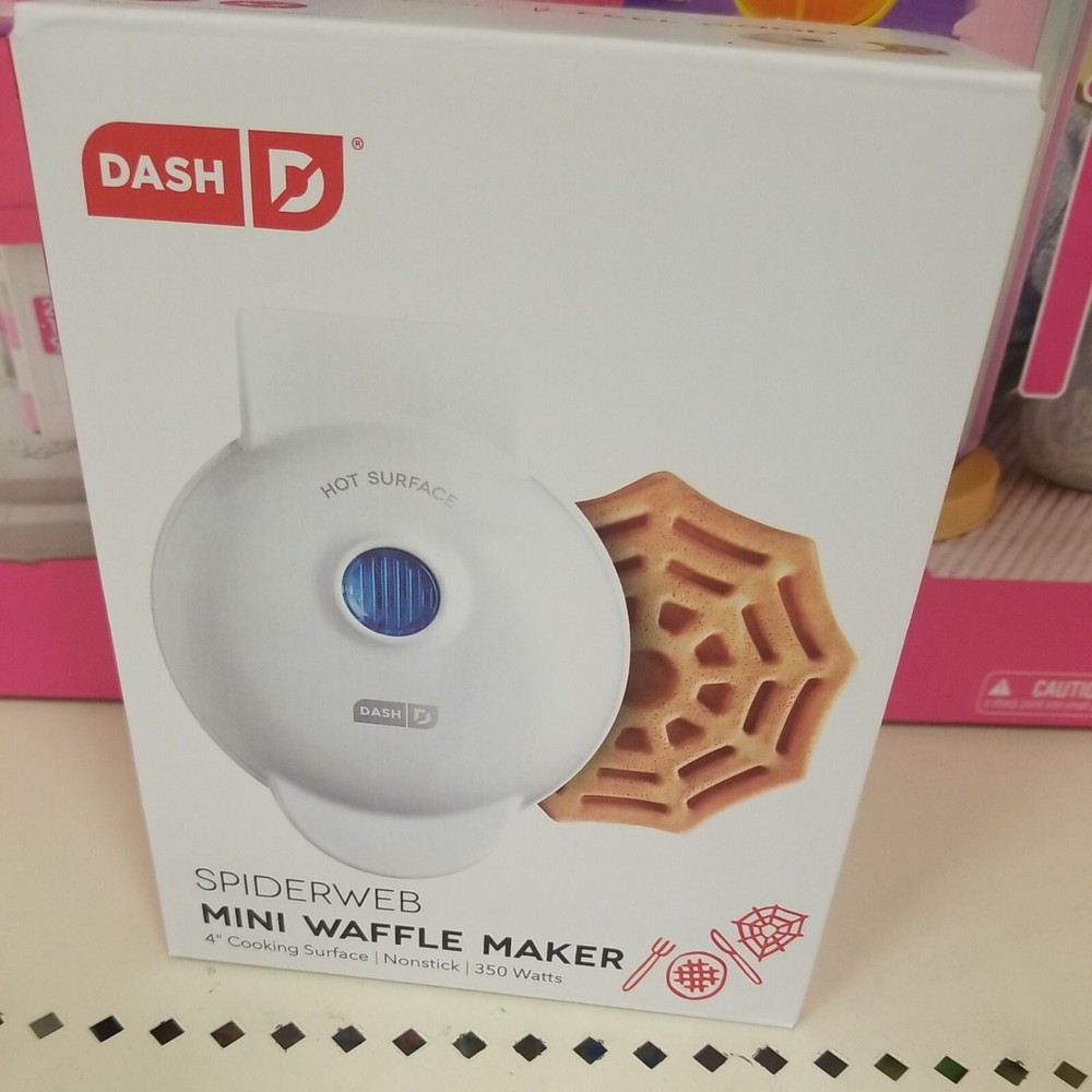 Dash Spiderweb Mini Waffle Maker 4" Non-stick Cooking Surface (K2)