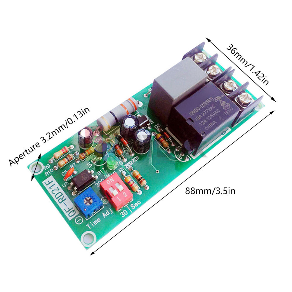 Adjustable Timer Control Relay Module Turn Off Delay Switch Board ForExhaust Fan