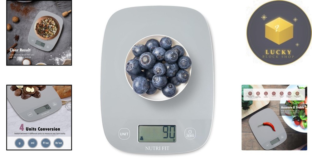 Precision Cooking Scale - 11lb Capacity with Large LCD Display and Tare Function