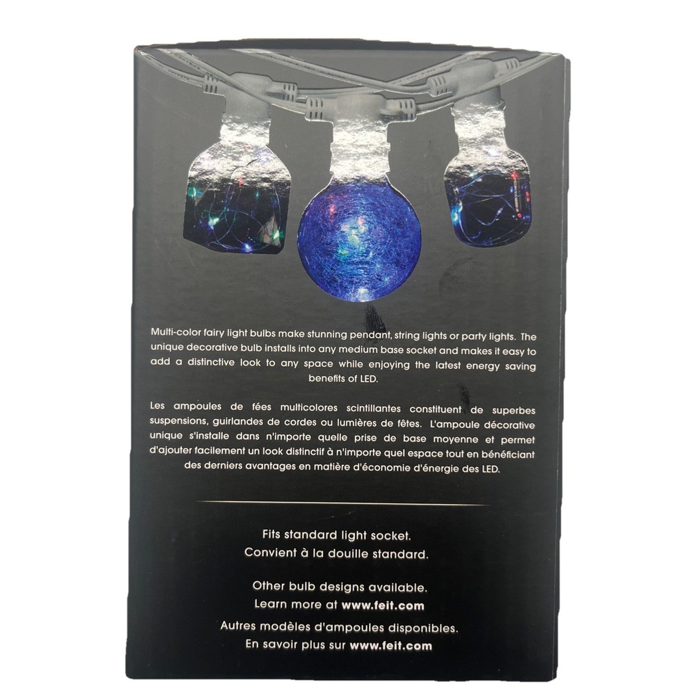 Feit LED Specialty G25 E26 (Medium) LED Bulb Multi-Colored 1 Watt Equivalence