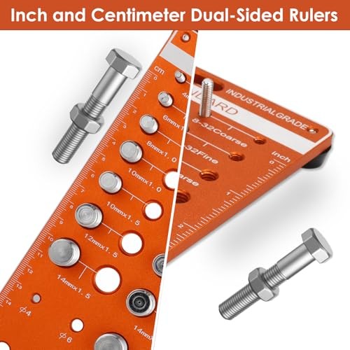 Nut and Bolt Thread Checker, Standard & Metric 42 42 Thread Checker Orange