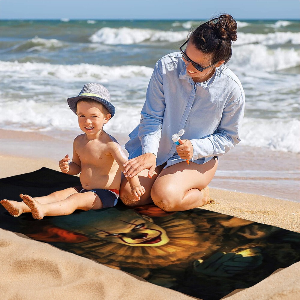 Pennywise Beach Towel Quick Drying Microfiber 30"x60" Birthday Gift