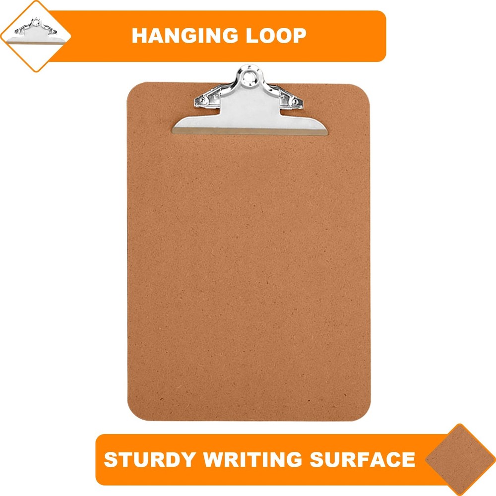 10 Pack Hardboard Office Clipboards - A4 Letter Size, ECO Friendly