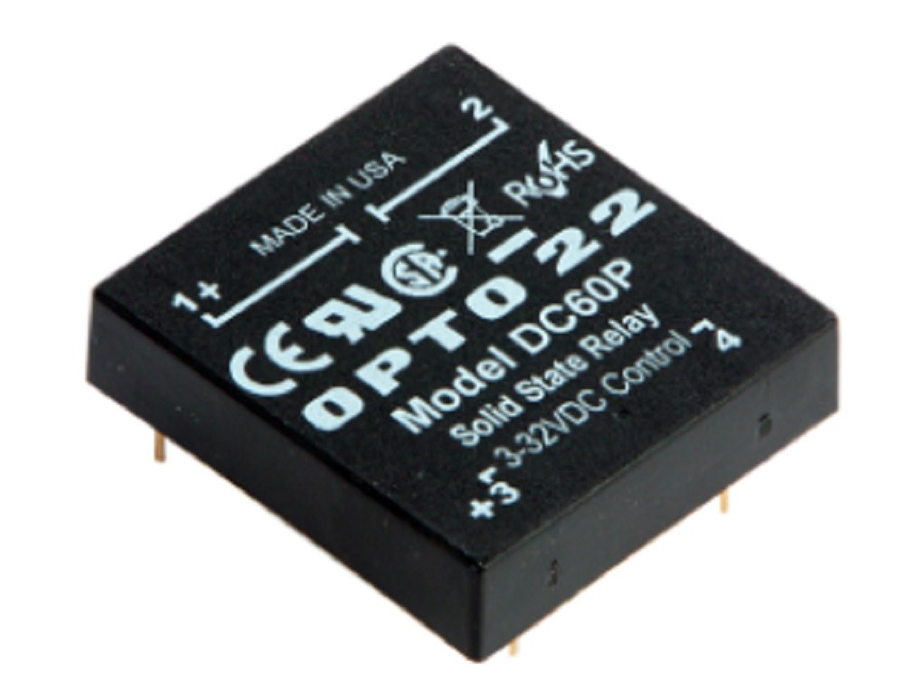 Opto 22 DC60P P Model, 60 VDC, 3 Amp, DC Control Solid State Relay SSR