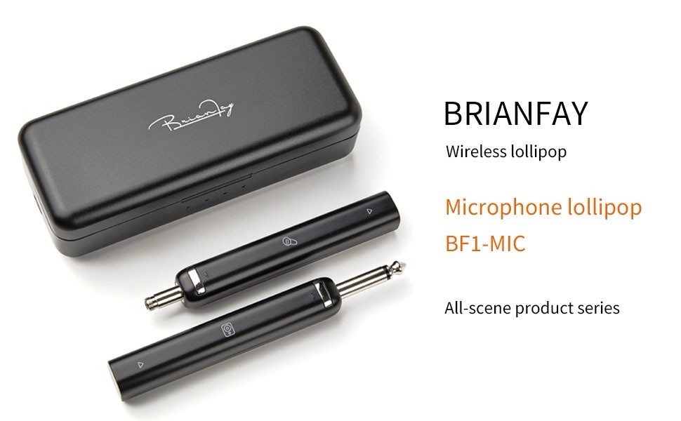 Brianfay MIC Wireless Microphone Lollipop Rechargeable Charging Case