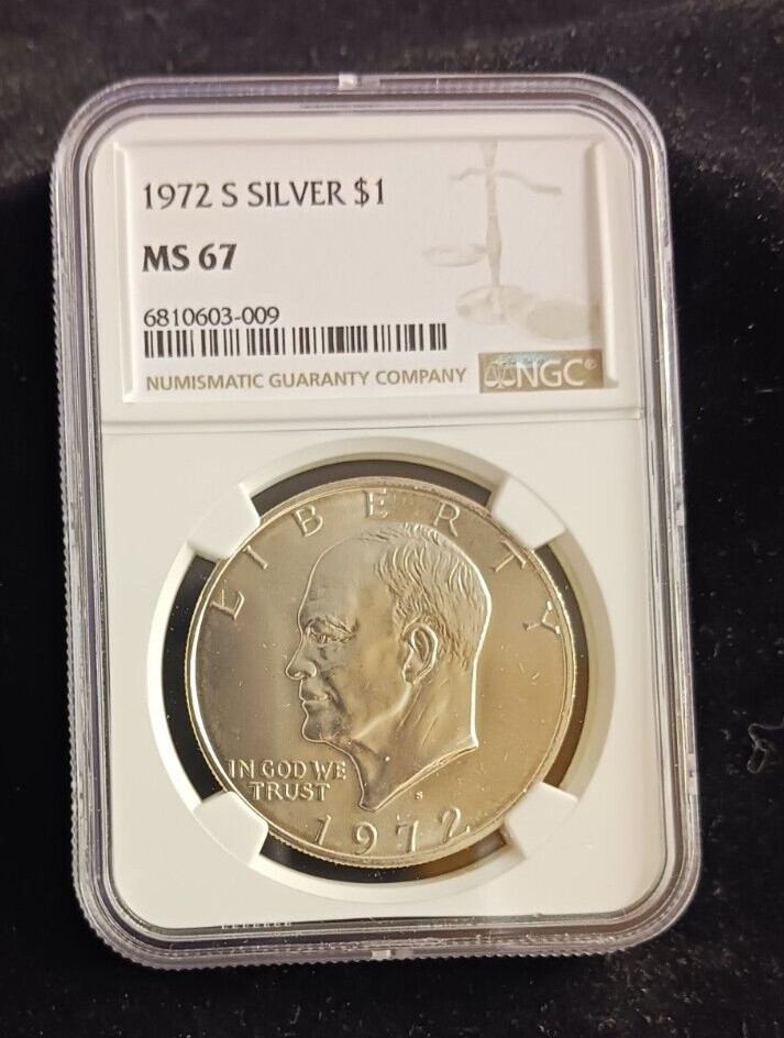 1972(S) Silver $ NGC MS 67 Ike Dollar Coin