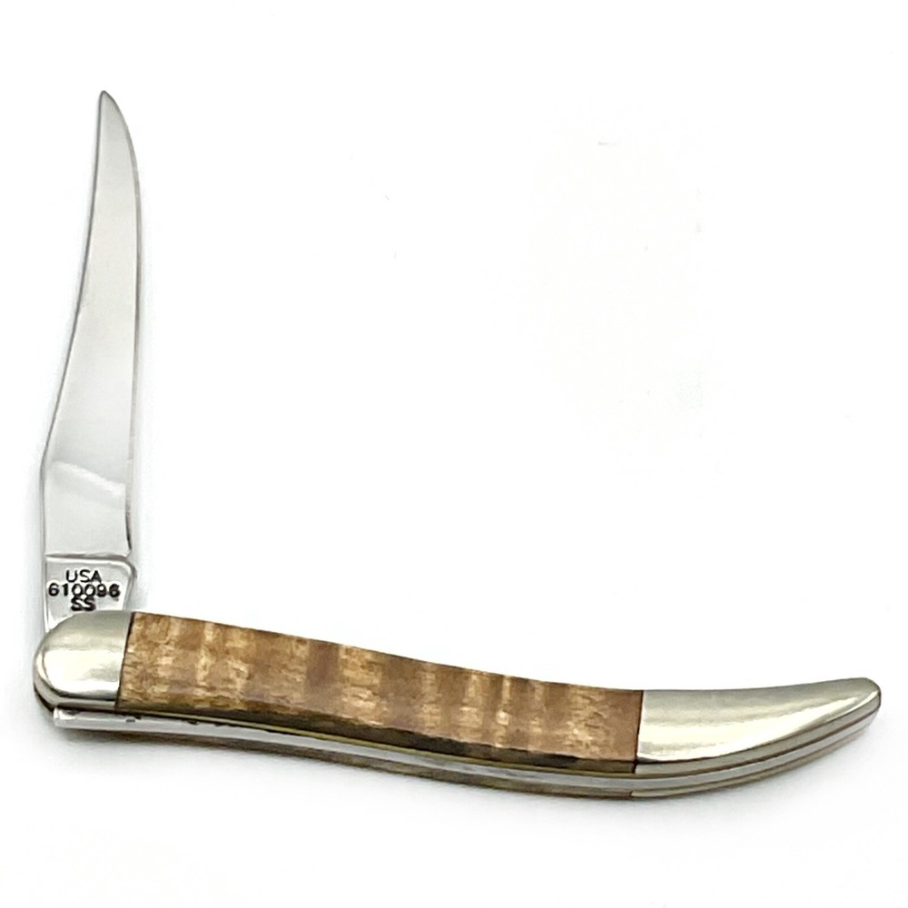 Case XX Texas Toothpick Custom Handle Fiddleback Maple #001