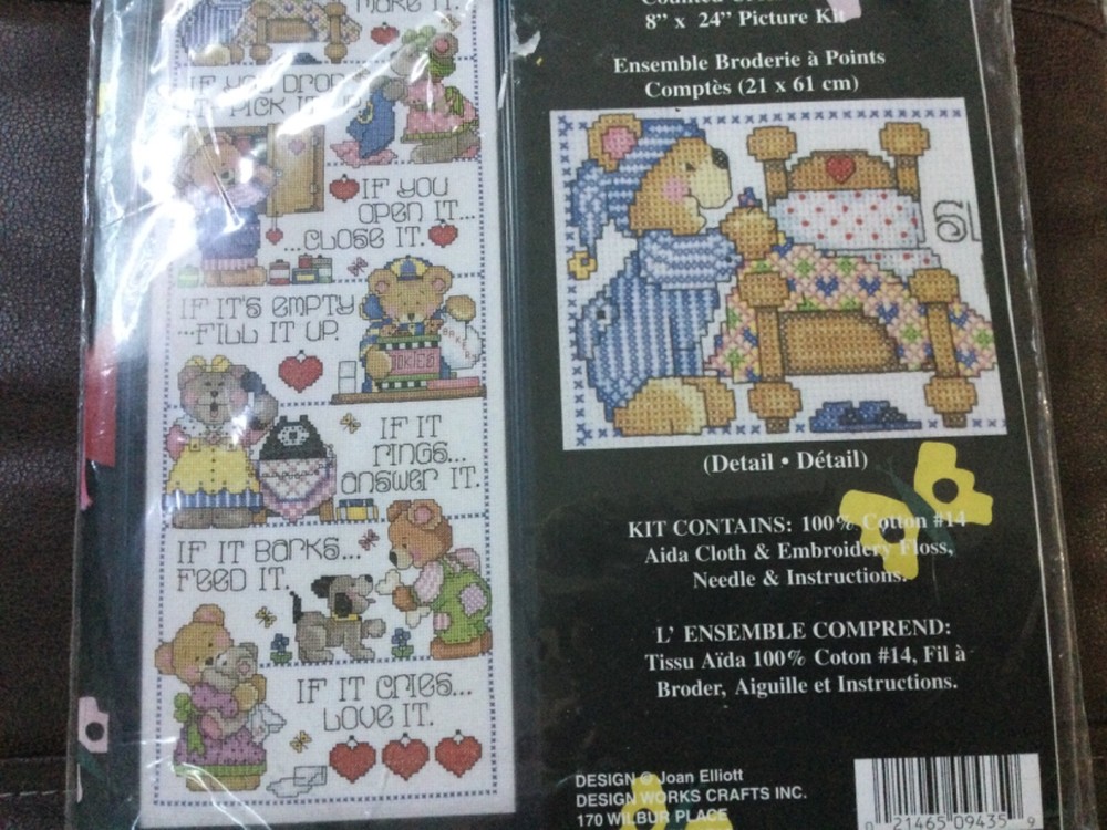 Design Works Unopened Crosstitch House Rules Teddy Bear