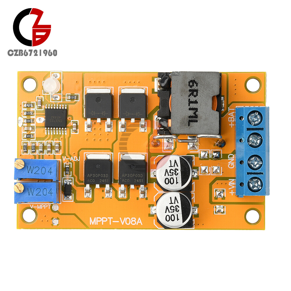 DC8-28V 5A 100W MPPT Solar Charging Panel Regulator Controller 9V 12V 24V Switch