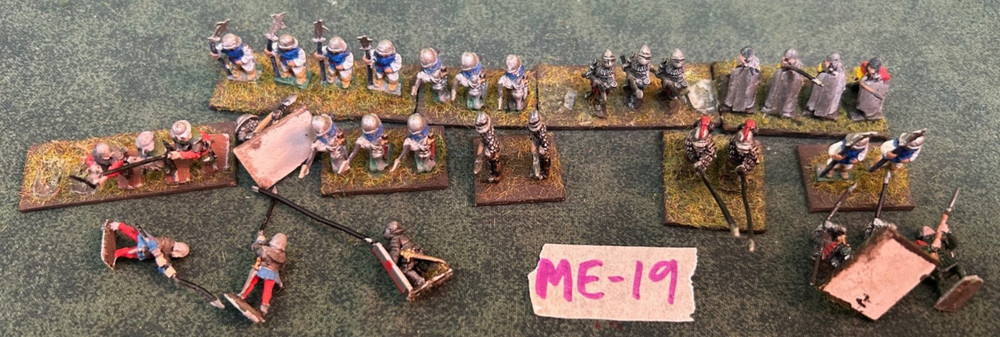 15mm Painted Misc. Medieval Troops (Needs Work) Lot ME-19