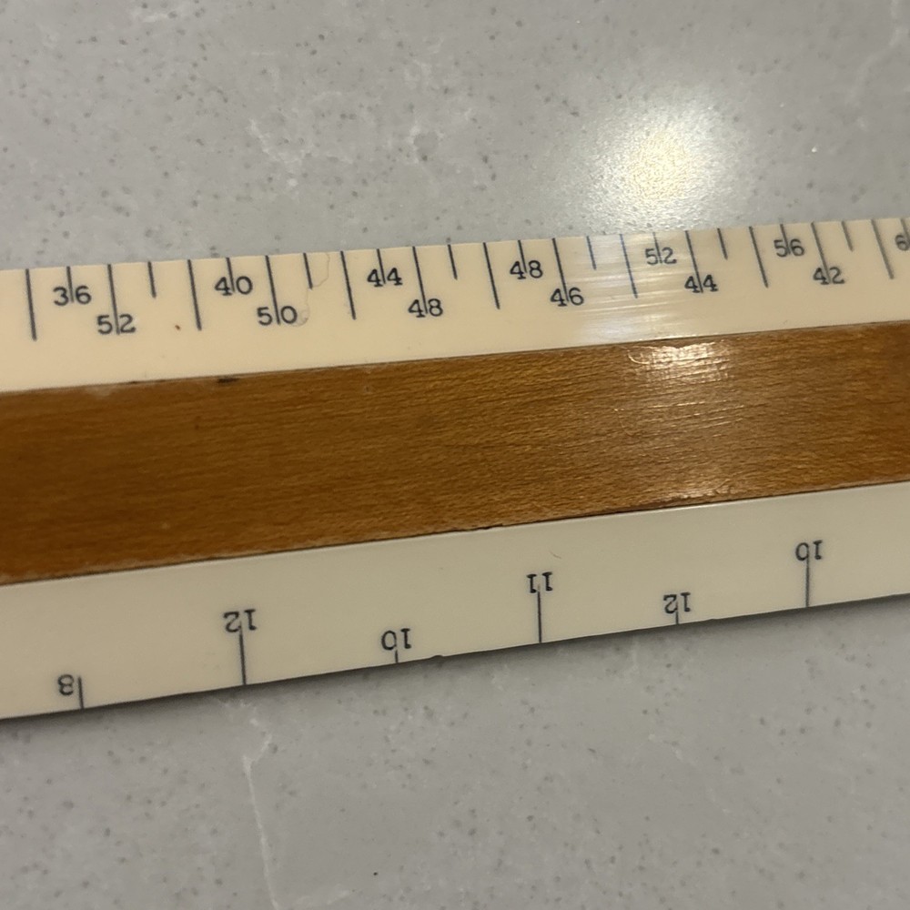 Vintage Wood Ruler Engineering Drafting - Flexicore Wisconsin