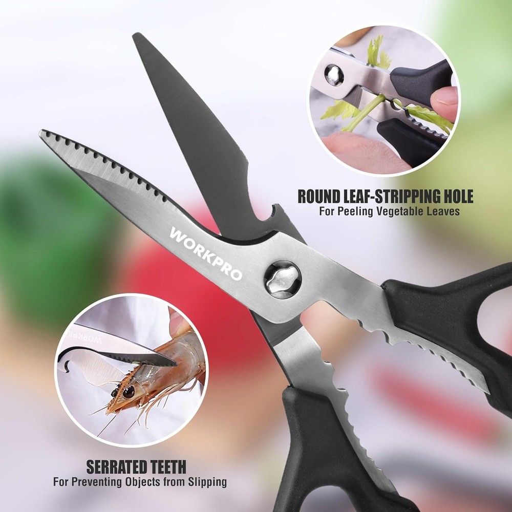 WORKPRO Heavy Duty Kitchen Scissors Multipurpose Shears with Detachable Blades