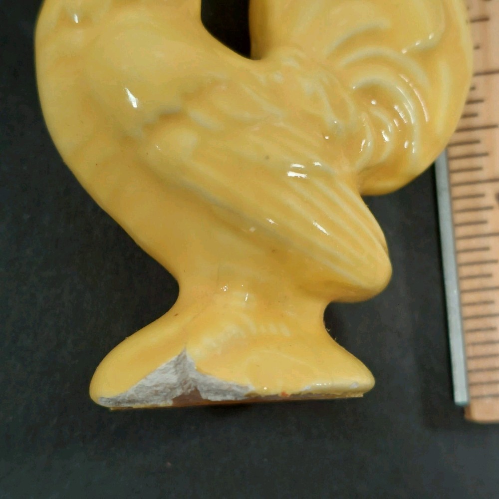 Ceramic Owl Macrame Bead Plus Wood Beads and Rooster