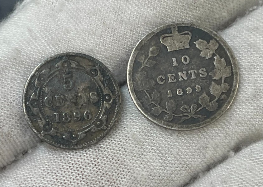 Early Canada & Newfoundland 2 Silver Coins Lot