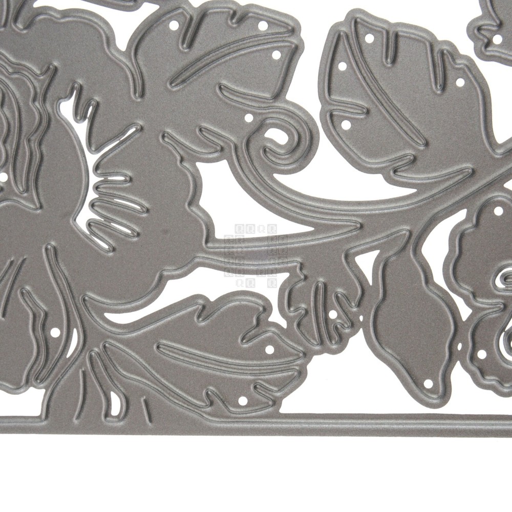 Entwined Roses Rectangular Metal Cutting Die