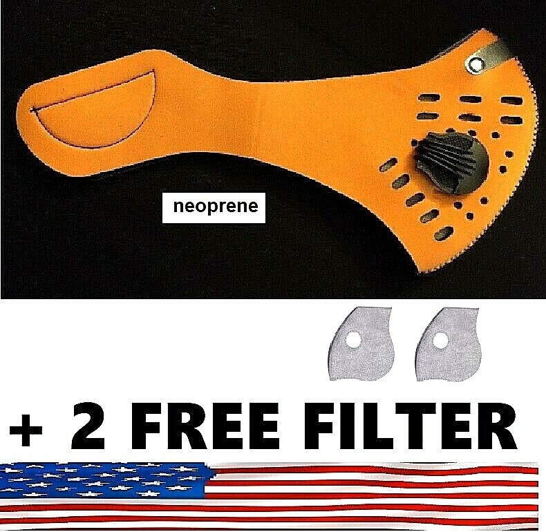 Face Mask Active Carbon Filter & Breathing Valve + 2 Free 5Layer PM 2.5 Filter ✅