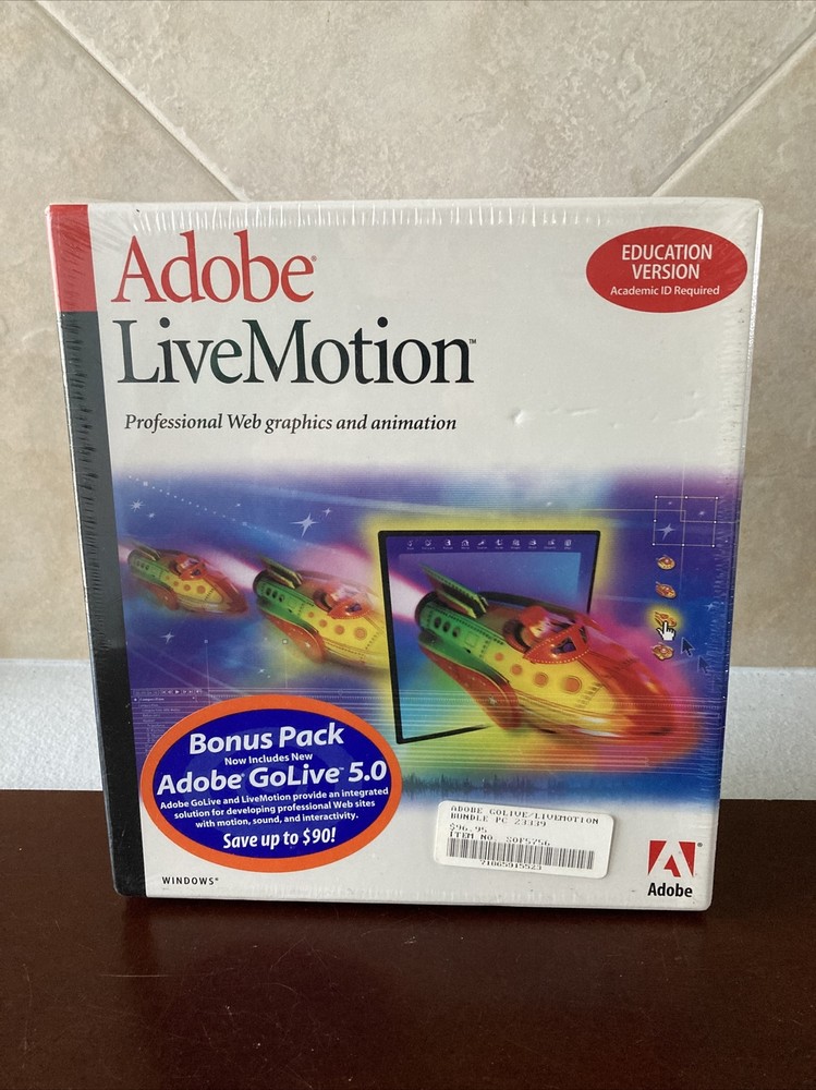 Adobe LiveMotion Bundle 1.0.1 Education Version For Windows And Macintosh New