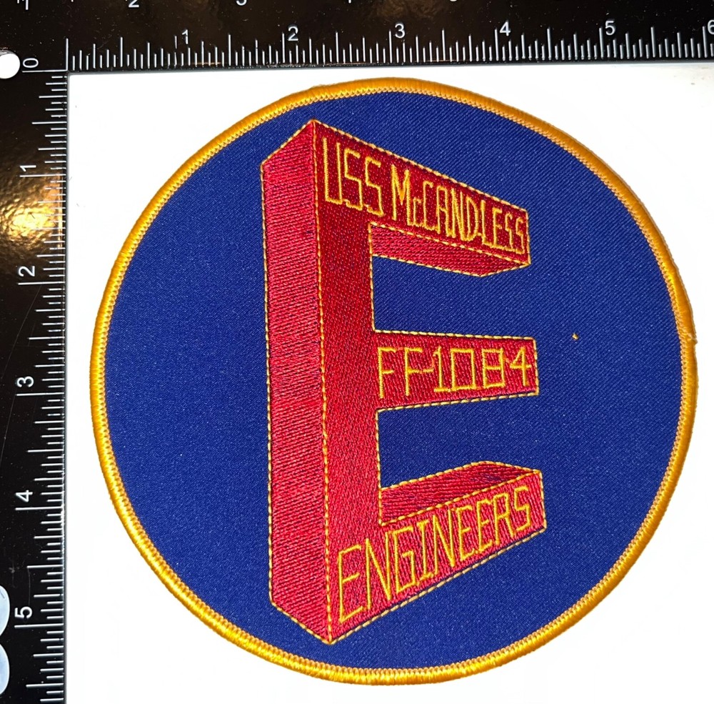 Cold War USN US Navy USS McCandless FF-1084 Engineers Patch